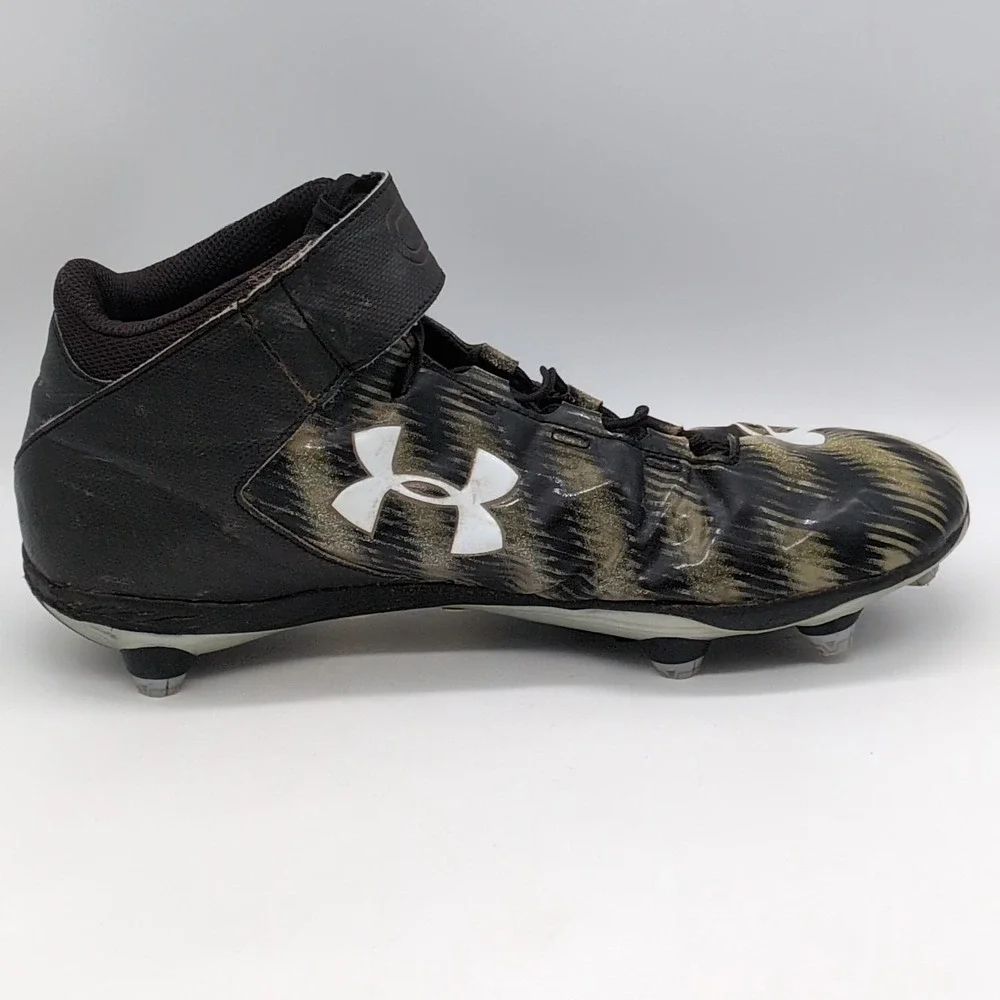Under Armour Shoes‎ Mens C1N Green Black 13E Football Cleats Mid Top 1275483-001